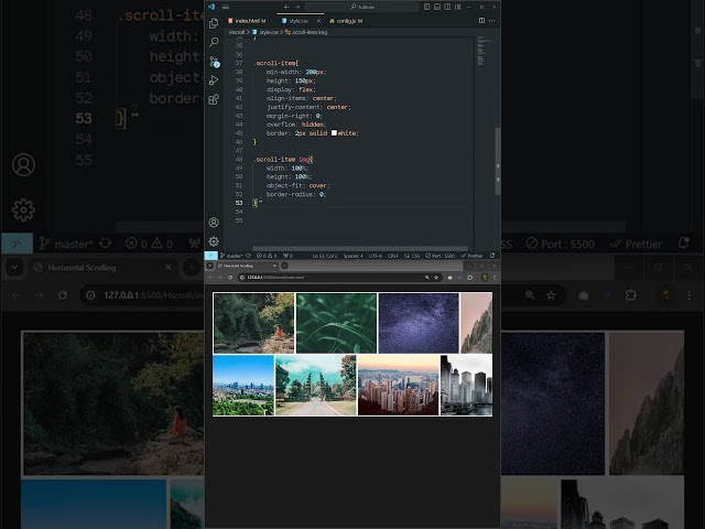 Horizontal Scrolling Shorts #coding #html #scrolling