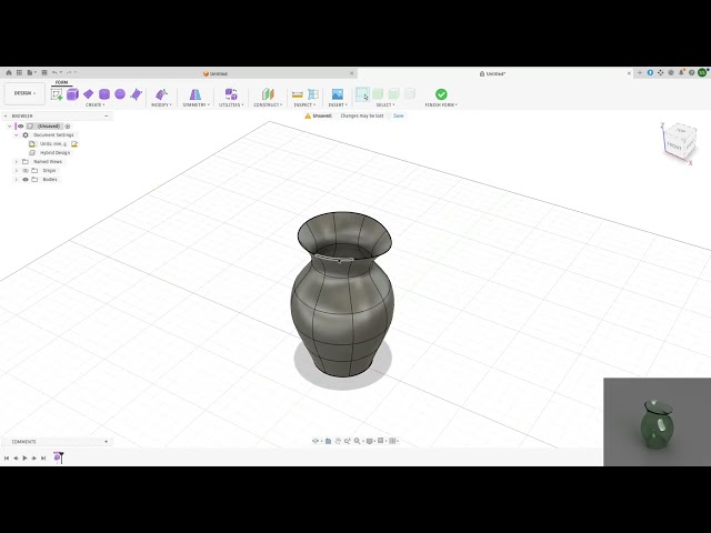 How to Model a Glass Vase in Fusion 360 | Step-by-Step Tutorial (Form Tools & Render)