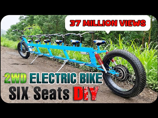 DIY 2WD Electric FatBike 1000W – 6-Seater Long E-Bike 40km/h Build