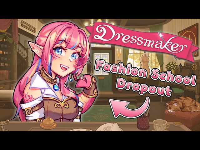 Fashion School Dropout tries the viral Dressmaker game  || 【Envtuber】