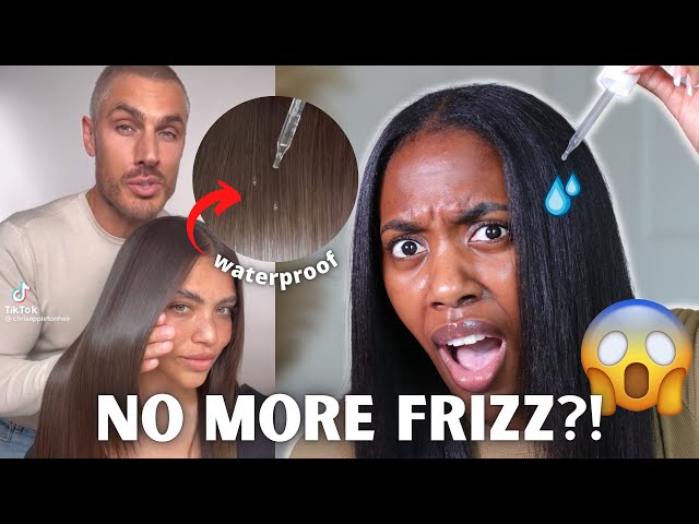 MAKING MY NATURAL HAIR WATERPROOF?! TRYING THE VIRAL TIKTOK HACK! NO MORE FRIZZ OR HUMIDITY!