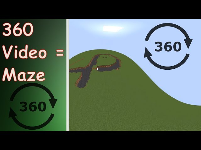 360 Video Of Minecraft - I Create A Maze (8k Resolution)