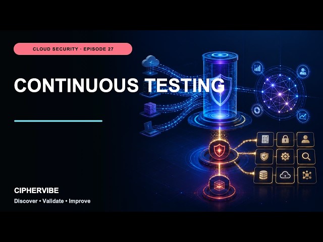 27. Continuous Security Testing | CipherVibe Cloud Security Architecture