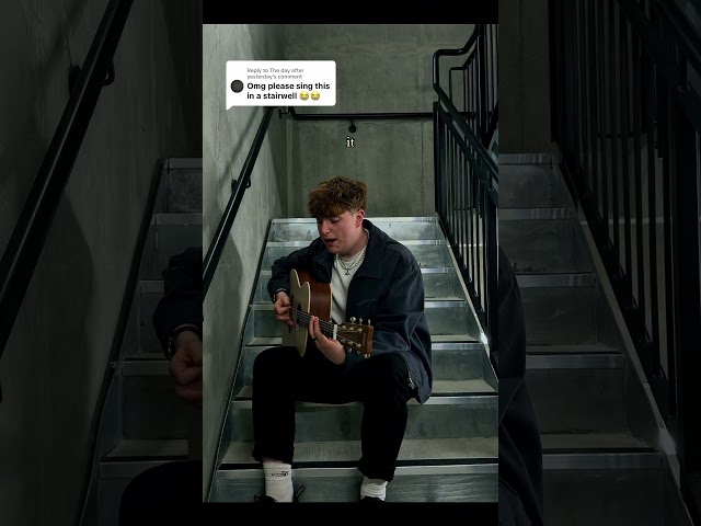 this deep voice in a stairwell 🤯