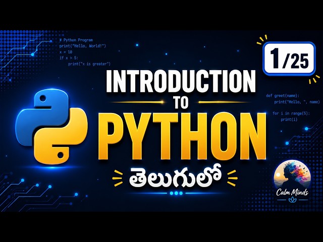 Introduction to Python for Beginners in Telugu | Python Tutorial | Part 1