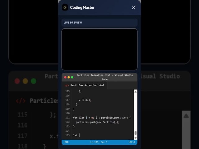 Particles Animation #coding #programming #developer #css #html #umservicesofficial #javascript
