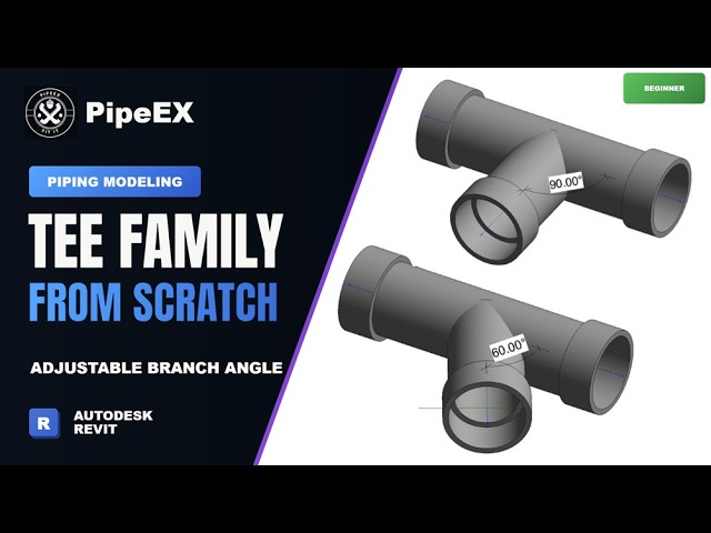 Revit MEP Tutorial: Create a Parametric Tee Family with Adjustable Branch Angle