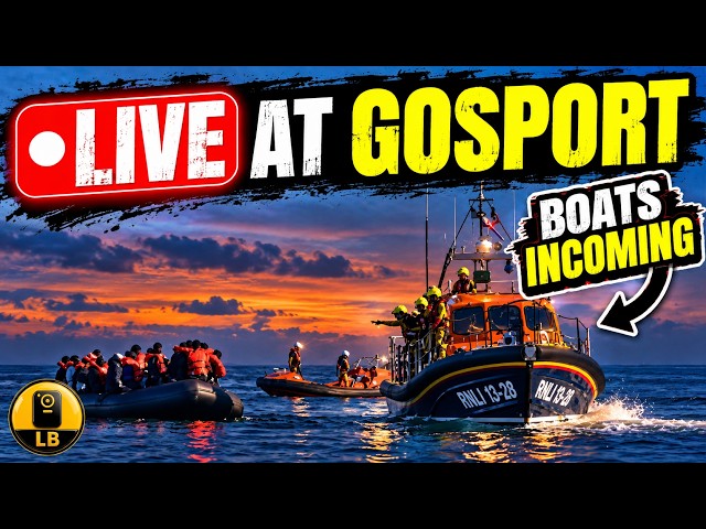 🟡 LIVE: Migrants Being Brought into Gosport (Mega Dingy)