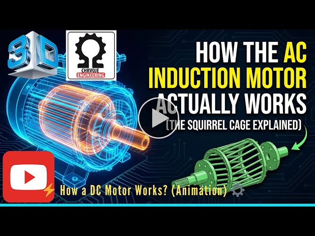 How the AC Induction Motor Actually Works (The Squirrel Cage Explained)