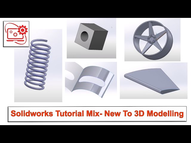 SolidWorks Beginner Tutorial Mega Mix: Learn 3D Modelling
