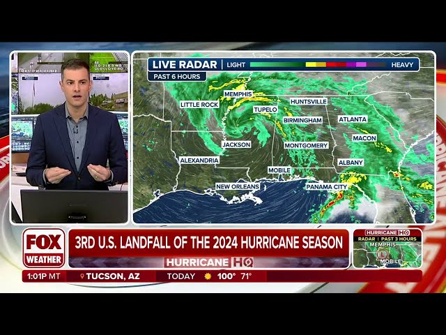 Francine Moves Into Tennessee Valley