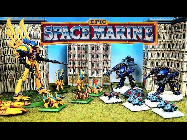 Games workshop Epic Space Marine battle report. Eldar vs Space Wolves