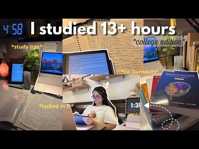 I Studied 13+ hours | here’s how I did it | Study tips that *ACTUALLY* helps 🔐📚💯