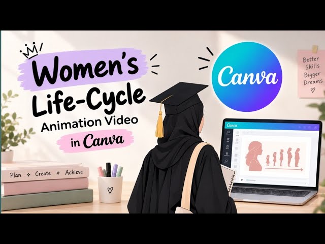 Create Amazing Women's Life Cycle Animation in Canva (Easy Tutorial)  @canva 