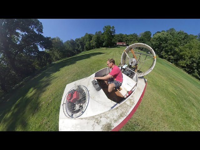 Hovercraft Riding on Grass in 360