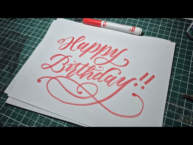 How to Write Happy Birthday (fancy)