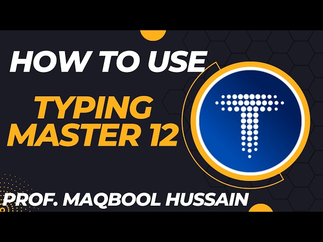 How to use Typinng master 12