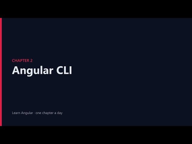 Master the Angular CLI in 5 Minutes! | Angular Course #2