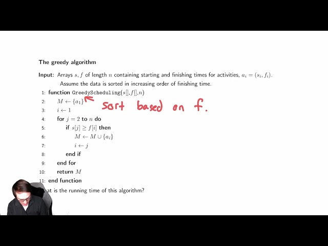 Greedy Algorithms 3 - Activity Scheduling Algorithm