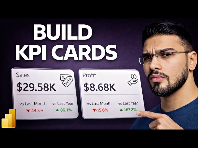 How to create a KPI Card Visual in Power BI (Right Way)