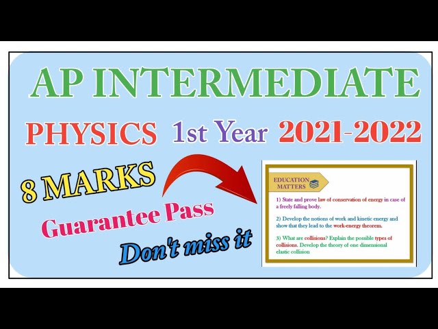 INTERMEDIATE PHYSICS IMP 8M QUESTIONS.1st YEAR. Don't miss it
