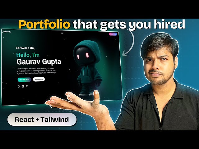This Portfolio Got Me my first Job | React , Tailwind and Framer Motion | 2026