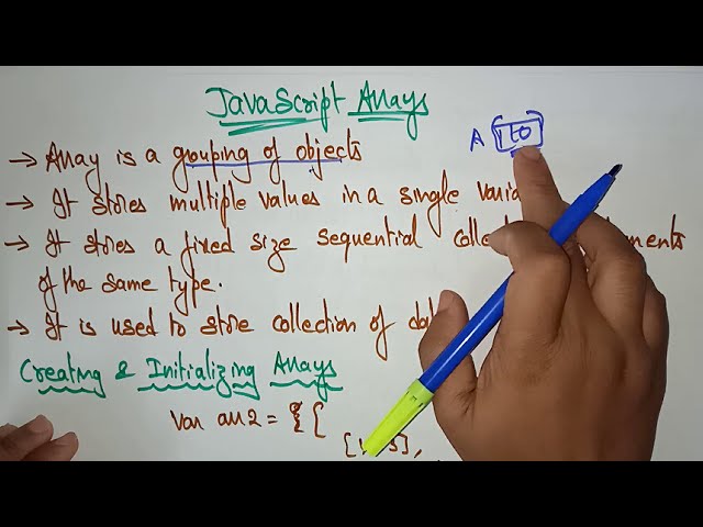 Javascript Arrays | Part-1/2 | WT | Web Technology | Lec-29 | Bhanu Priya