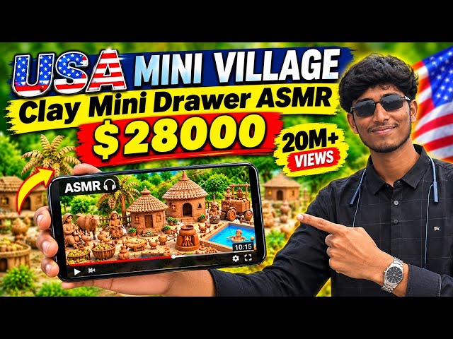😱 How to Create USA Clay Miniature ASMR Long Videos | USA Channel Idea 2026 | Full AI Tutorial