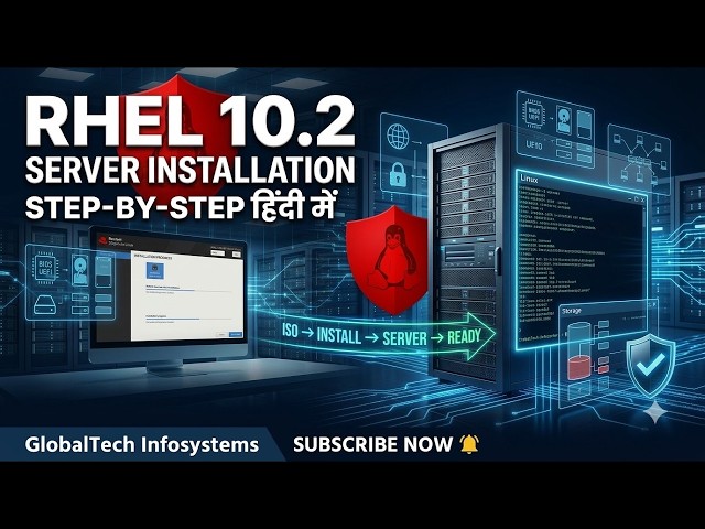 RHEL 10 2 Installation Full Guide in Hindi   Complete Linux Server Setup Step by Step