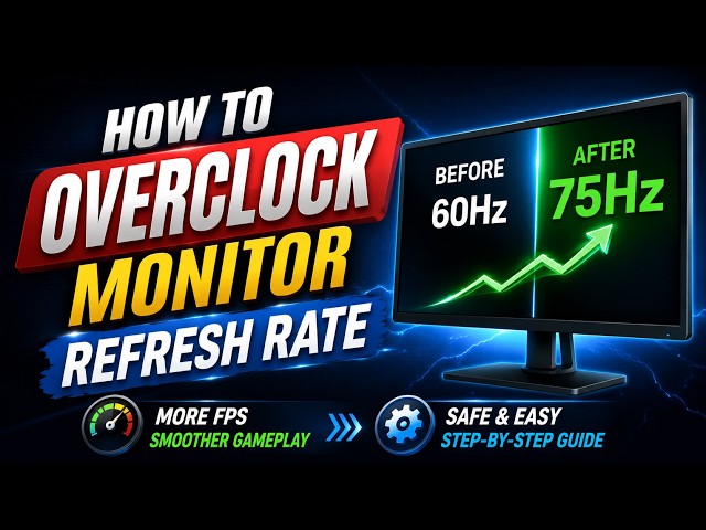How to SAFELY Overclock ANY Monitor Refresh Rate  (CRU Utility)