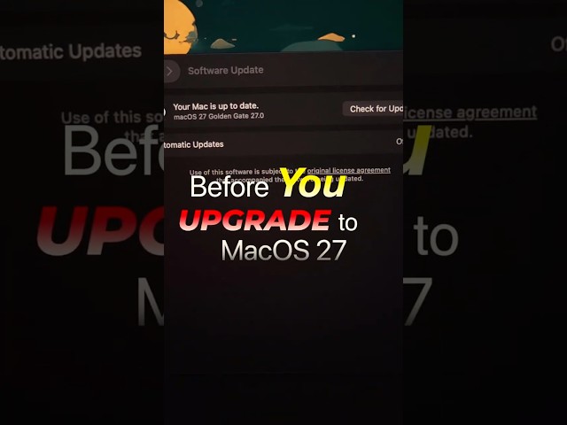 MacOS 27 is not all bells and whistles!!