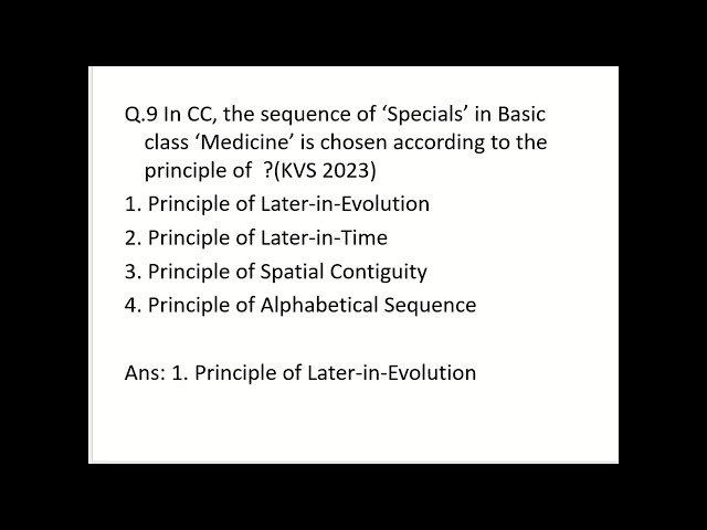 Colon Classification MCQs 2025