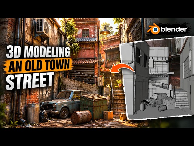 How to Create an Old Town Street in Blender 3D ( Part 9)