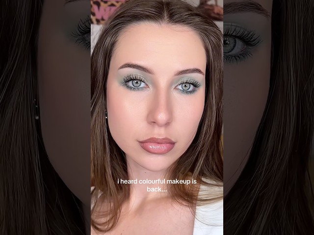 COLORFUL MAKEUP IS SO BACK! 🦚✨ #makeuptutorial #colorfulmakeup #makeupideas #greeneyes #eyemakeup