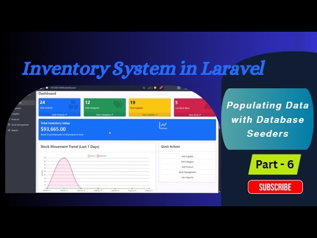 Laravel Inventory System – Part 6: Seeding Database