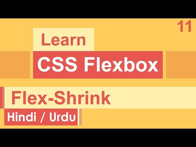 CSS Flexbox Flex-Shrink Tutorial in Hindi / Urdu