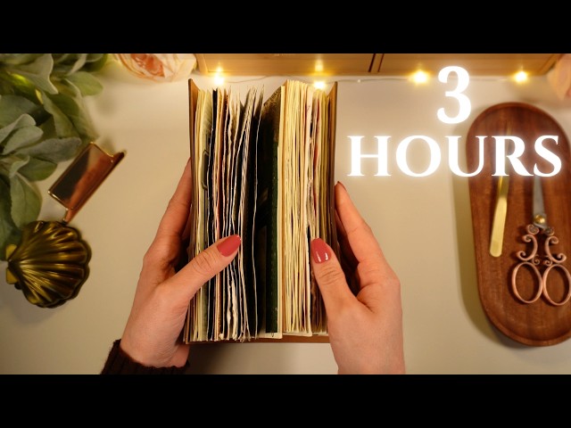 ASMR [ 3 HOURS ] Relaxing Sounds of Aesthetic Journaling ~ Cozy Compilation of Collages