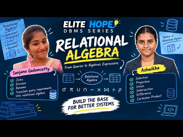 Elite Hope — DBMS Series | Day 4 Relational Algebra
