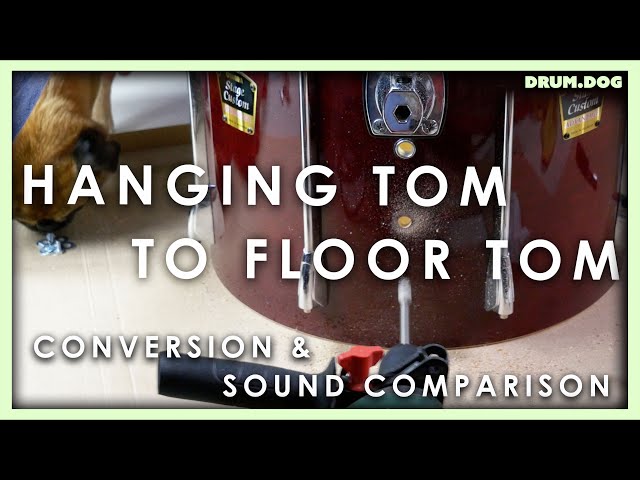 How to Convert a Hanging Tom to a Floor Tom! | A Sound Comparison | Drum Dog