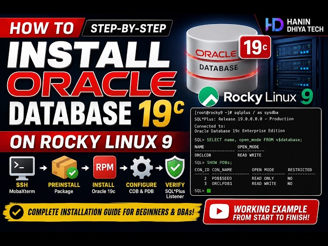 How to Install Oracle Database 19c on Rocky Linux 9 | Complete Step-by-Step Guide