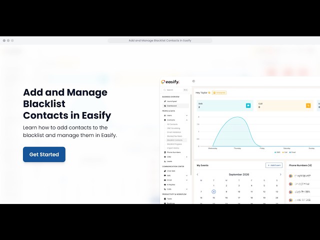 Add and Manage Blacklist Contacts in Easify | Easify Marketing | Tutorial