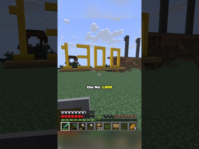 I made 1300 in Minecraft for 1300 subs #minecraft