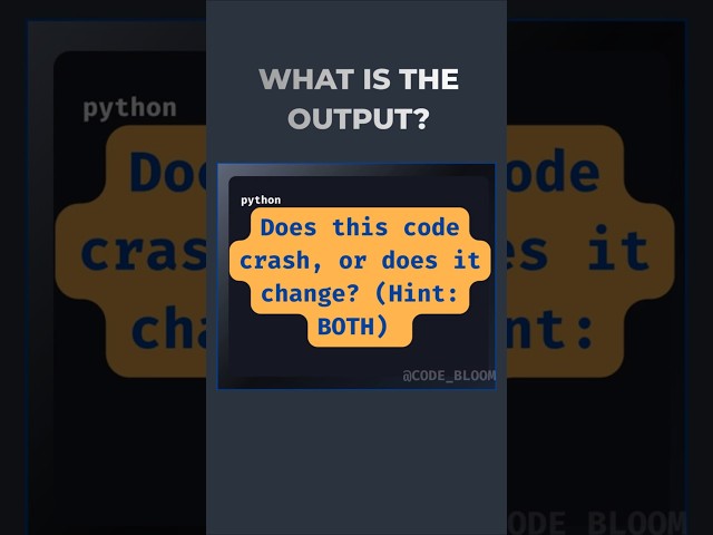 The Ultimate Senior Developer Python Trap 🛑 #pythoninterviewquestions #pythonprogramming