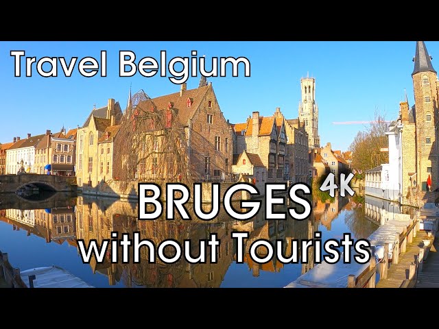 Visit Bruges, Belgium 4K - Walking Tour without tourists