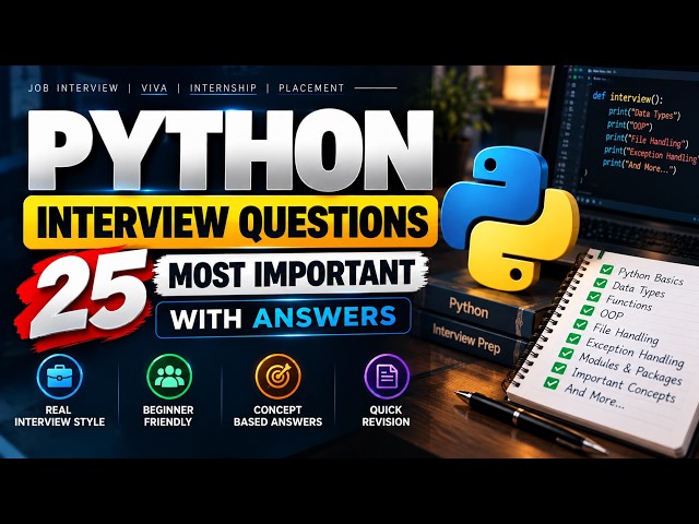 25 Most Important Python Viva Questions & Answers | Python Interview Questions