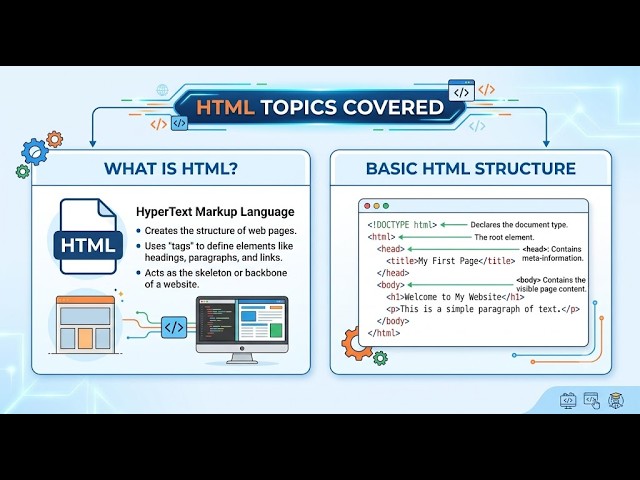 HTML Tutorial for Beginners Classes 1 ||  | What is HTML? + Basic HTML Structure | #learning #html