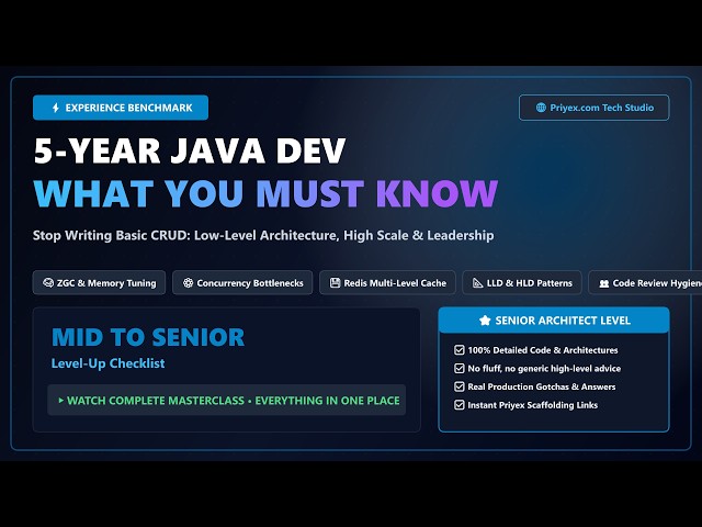 What Should a 5-Year Java Developer Know? (Stop Writing Basic CRUD)