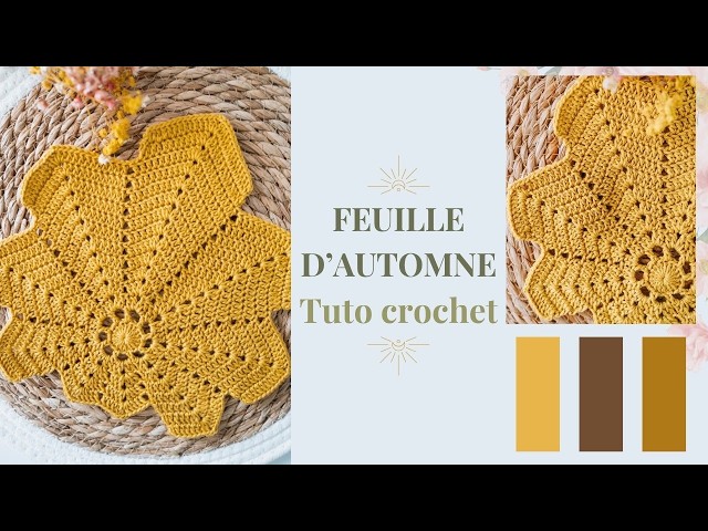 🍁 Easy Crochet Maple Leaf Decoration - Tutorial