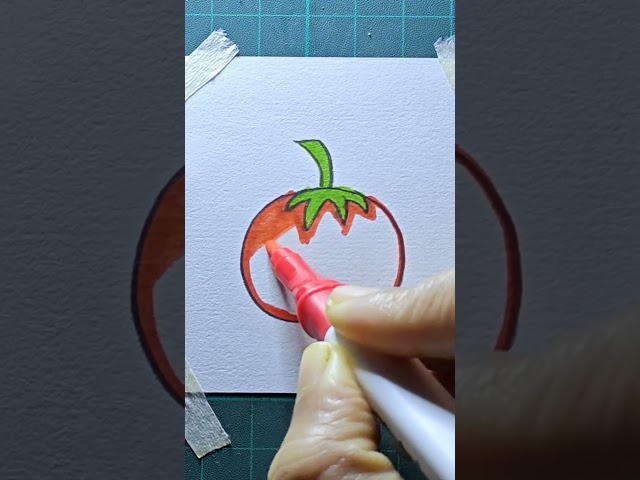 Tomato 🍅🍅 #drawdaily #easydrawing #art #viral #easydrawingtutorials #drawing #drawingtutorials