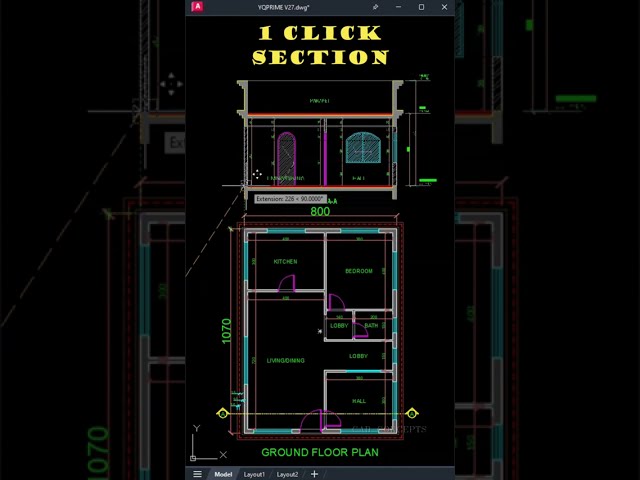 1 Click Section AutoCAD Hack #YQPRIME
